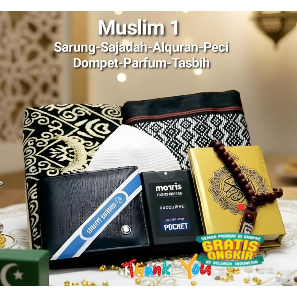 Paket Hampers Peralatan sholat cowok|gift box alat sholat cowok|Kado ulang tahun alat sholat cowok /