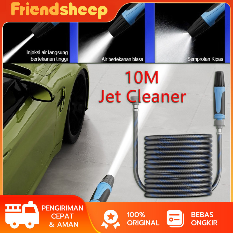 COD 10M Selang Air Tahan Ledak Anti Kusut, Jet Kuat Multi Fungsi Cuci Mobil Siram Tanaman + Quick Co