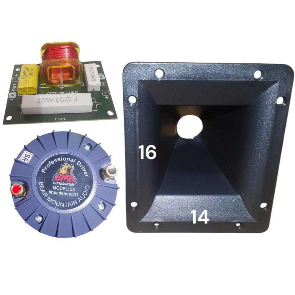 Paket Tweeter BMA D3 500 Watt Plus Corong PVC 14x16 Dan Crossover Tweeter