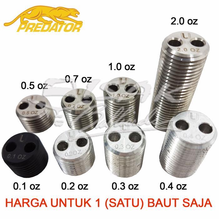 Madurasa5 Predator Weight Bolt - 1 Buah Pemberat - Billiard Cue Stick Biliar - 0.1 oz