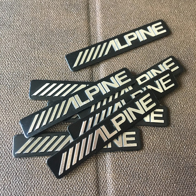 4x /////ALPINE ALPNE car Hi-Fi Speaker auo Speaker Badge stereo Emblem sticker car styling decoratio