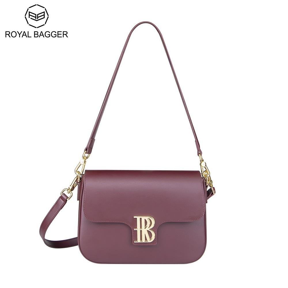 Tas Kotak Selempang untuk Wanita, dari Kulit Sapi Asli, Tas Bahu Kecil yang Elegan, Handbag Harian y