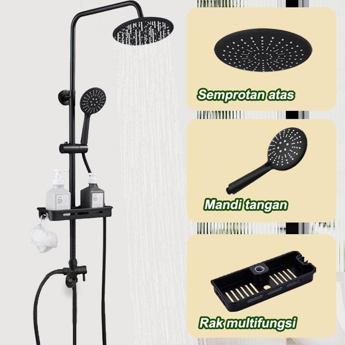 Set Shower Panas Dingin Persegi Shower kamar Mandi Alat mandi - A-dingin