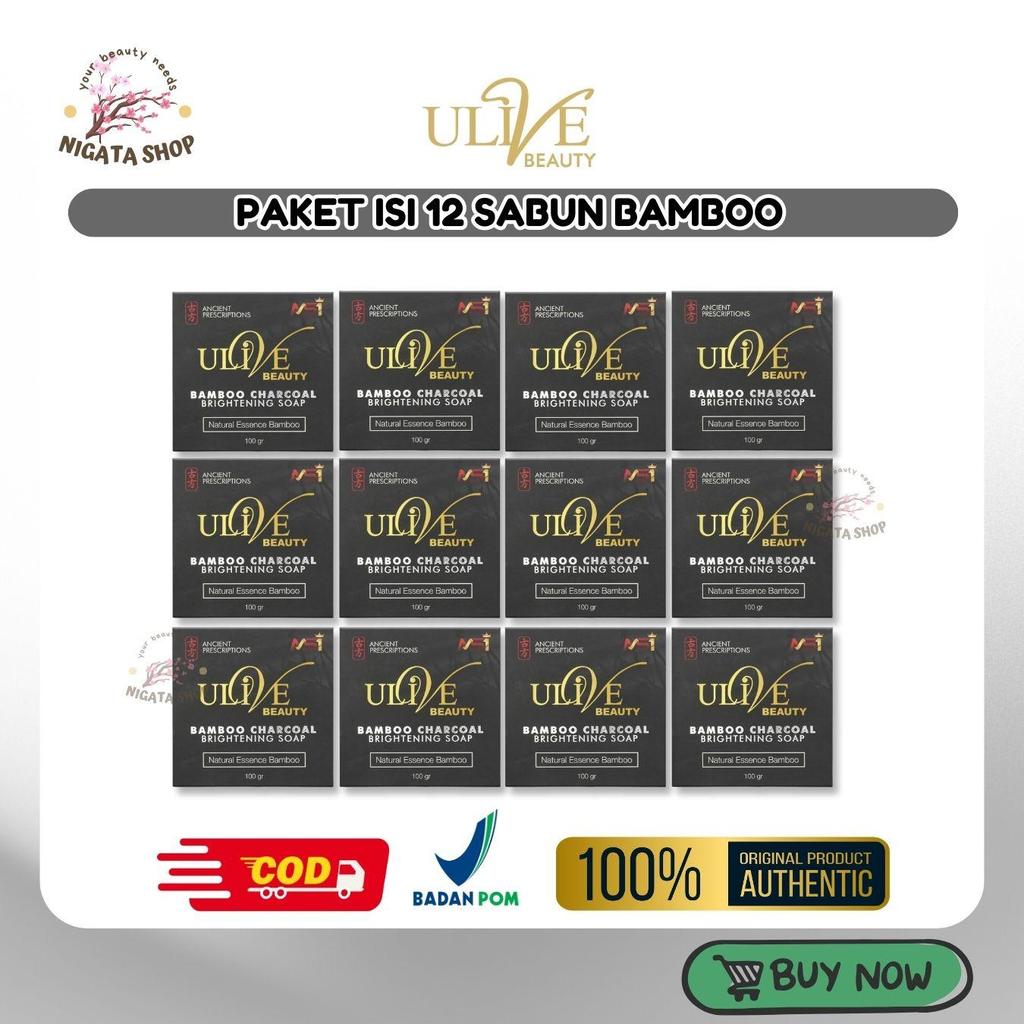 MSI Ulive Bamboo Charcoal Sabun Arang BPOM Basmi Flek Hitam & Jerawat COD Sertifikat Hallal MUI Asli