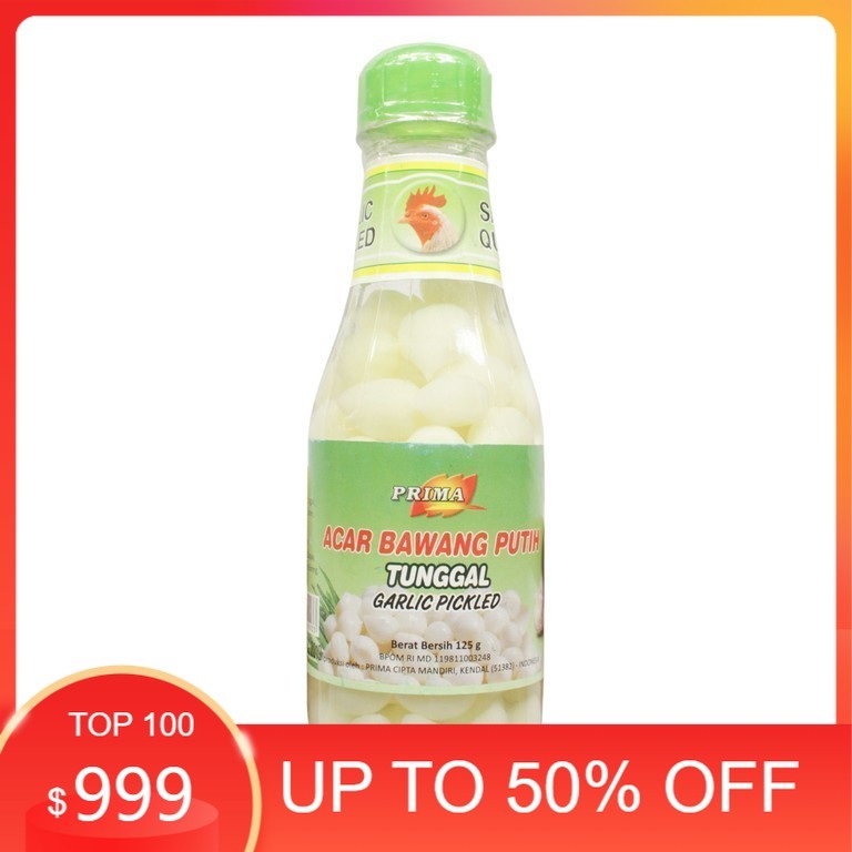 Acar Bawang Putih Tunggal Prima 125 gr / Solo Garlic Pickled