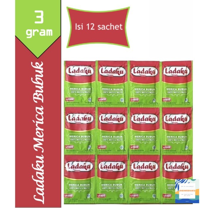 Merica Bubuk Ladaku Merica Bubuk Renceng Sachet 12 sachet