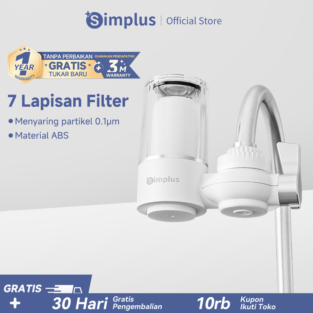 Simplus Pemurni Air Keran dengan 7 Lapis Penyaringan Gunakan Di Dapur dan Kamar Mandi