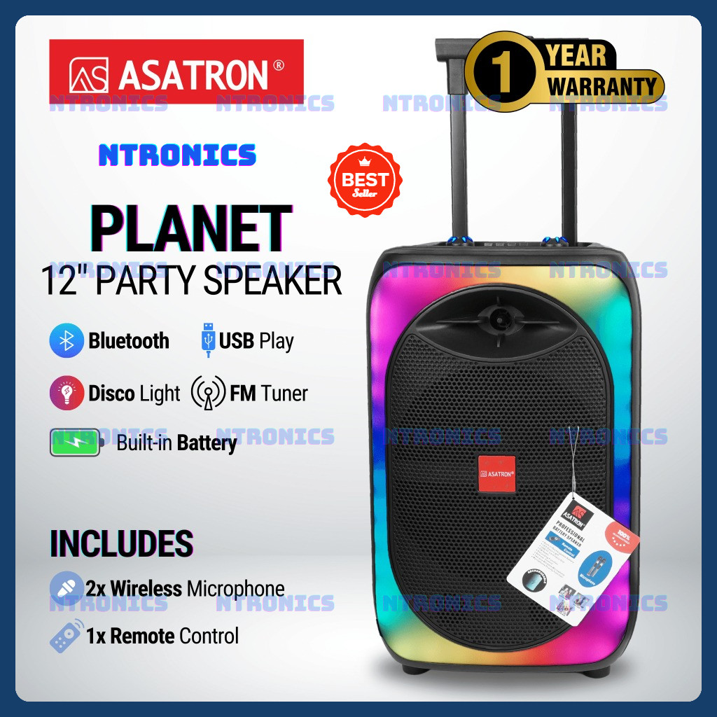 Asatron Planet 12 Inch Bluetooth Party Speaker
