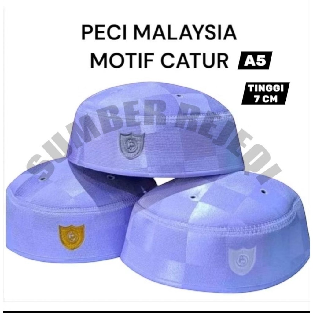 Peci Malaysia A5 Catur Tinggi 7 cm Peci Malaysia Ameen Peci Malaysia Original Peci Malaysia Putih Pe