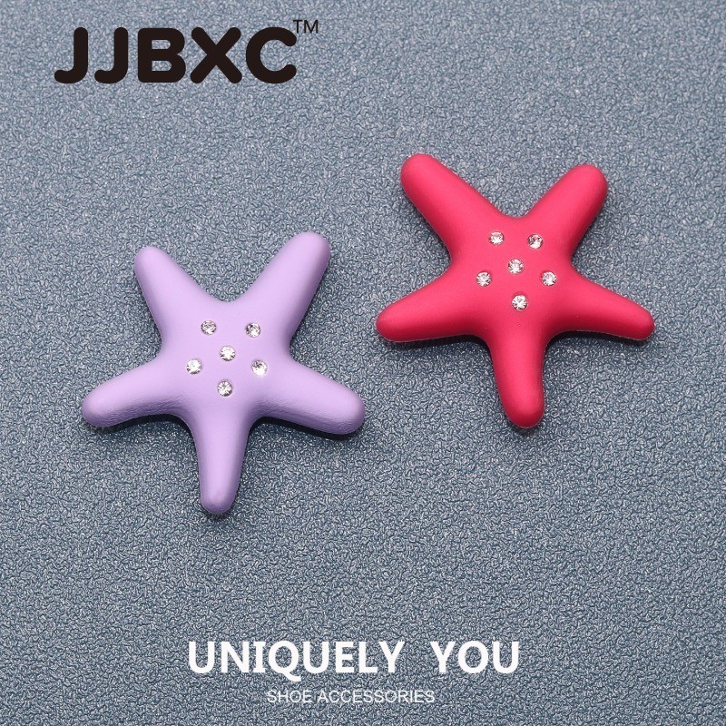 JJBXC Charm Gesper Sepatu Berlian Laut Bintang Laut Aksesori DIY Fashion
