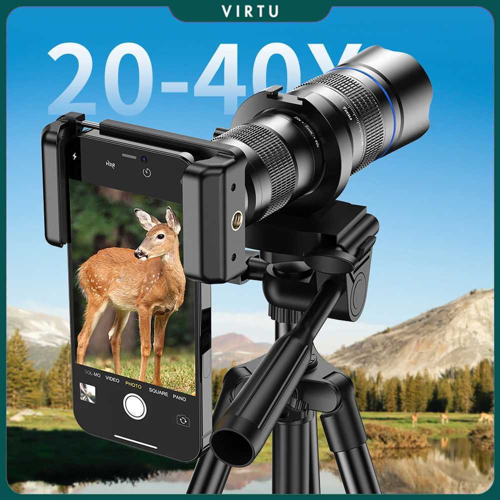 APEXEL Lensa Tele Smartphone Monocular Telephoto 40X with Tripod - APL-20-40XCR50