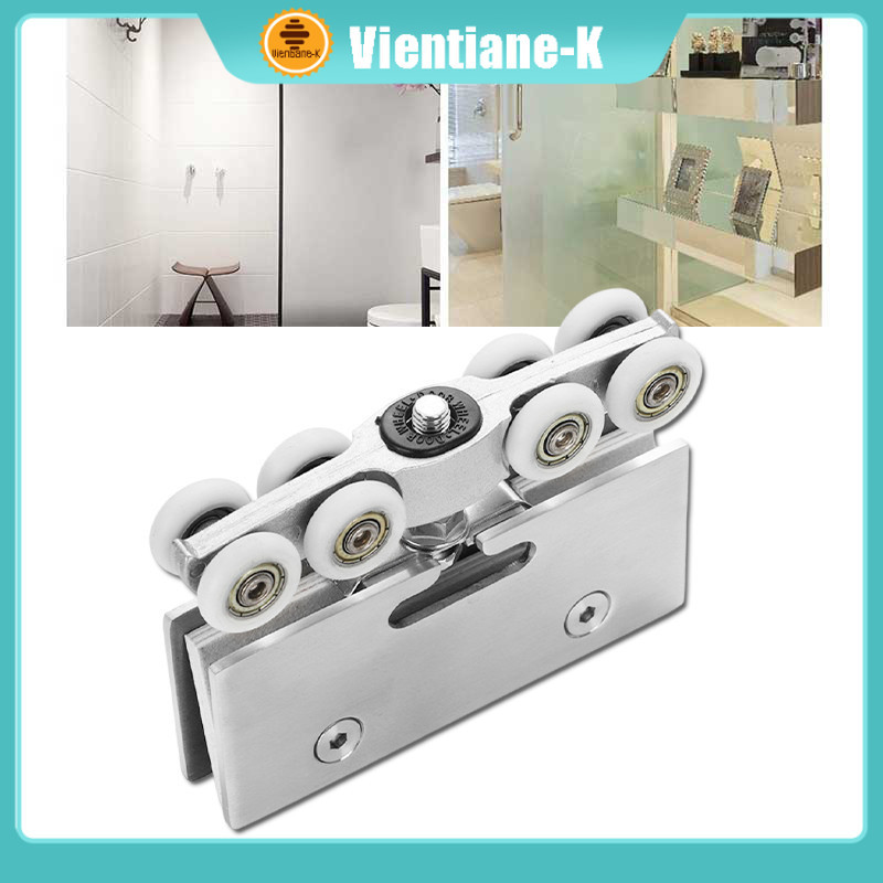 Sliding Roller Glass Clamp / Roda Gantung Pintu Geser / Sliding Pintu Kaca