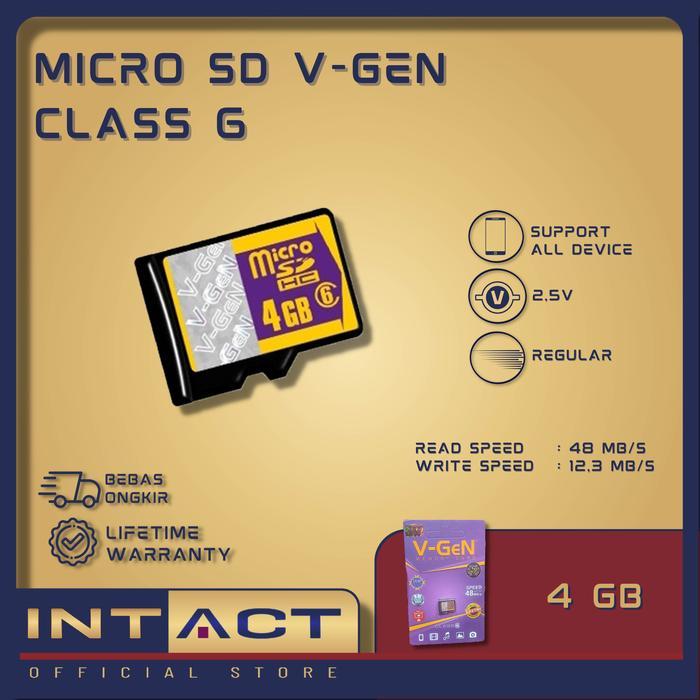 MicroSD V-GeN 4GB 8GB 16GB 32GB NA Plus Adapter Class6 Memory Card Micro SD Memory HP - NON ADAPTER,