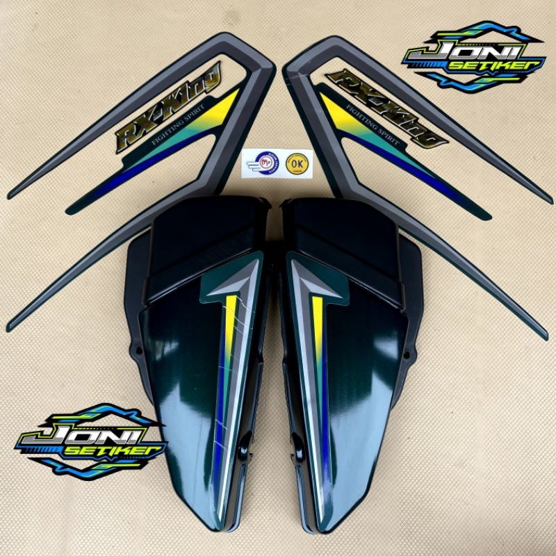 COVER BOK AKI RX KING HIJAU BOTOL FULLSET STRIPING 2001 HIJAU TEPONG AKI RX KING HIJAU BOTOL BOK AKI