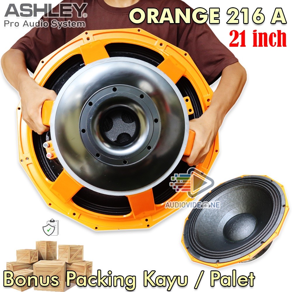 Speaker Ashley Orange 216A Spul 6 Inch Spiker Komponen 21 Inch Subwoofer Bonus Packing Kayu