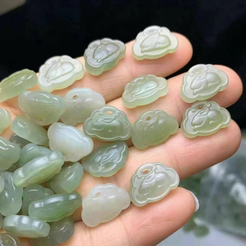 Hetian giok Qinghai bahan {kunci kelinci giok} liontin