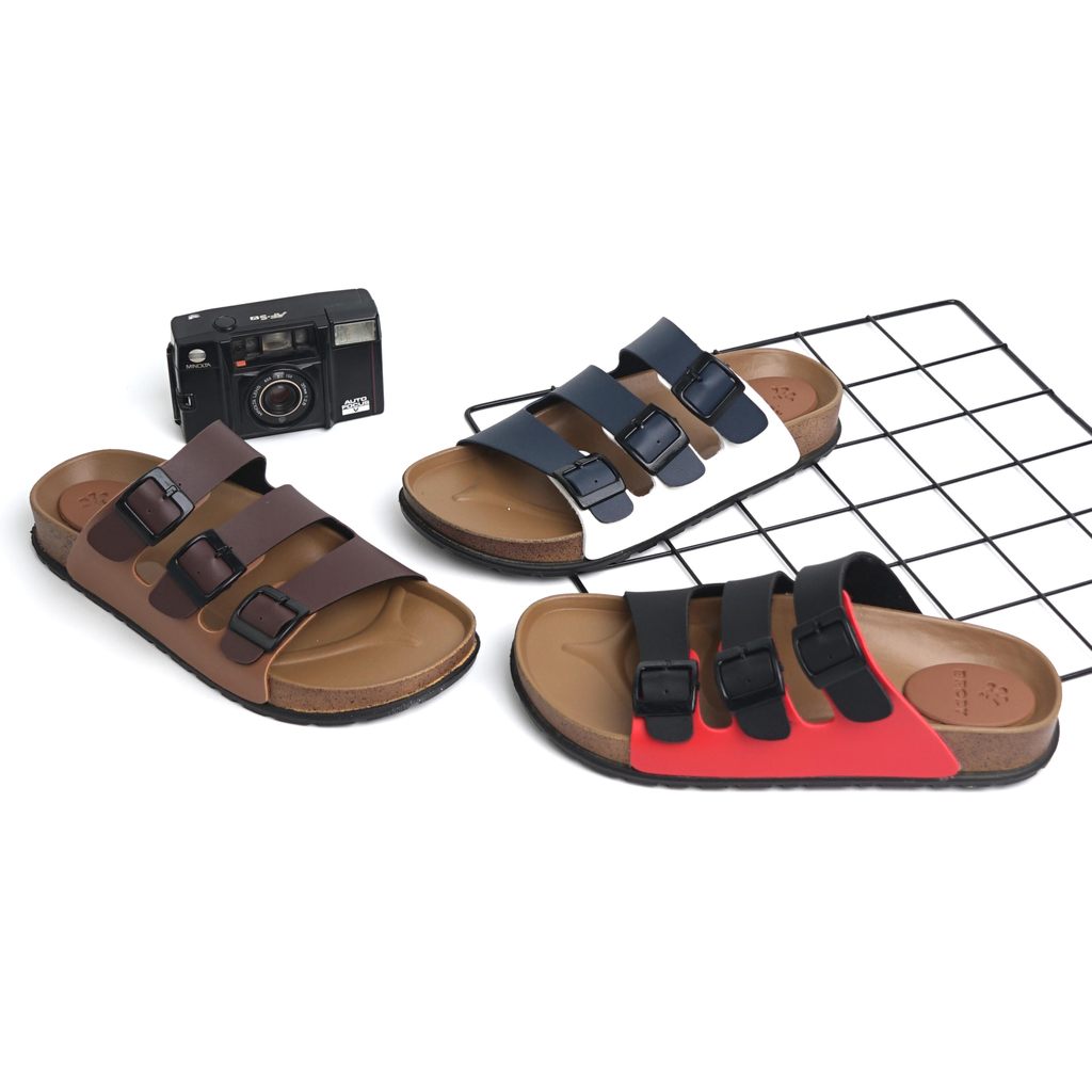SARASARA YUK - BRODY CHARLIE Sandal Pria Slop Casual Model Puyuh Birken ALL COLOR Sendal Laki laki S