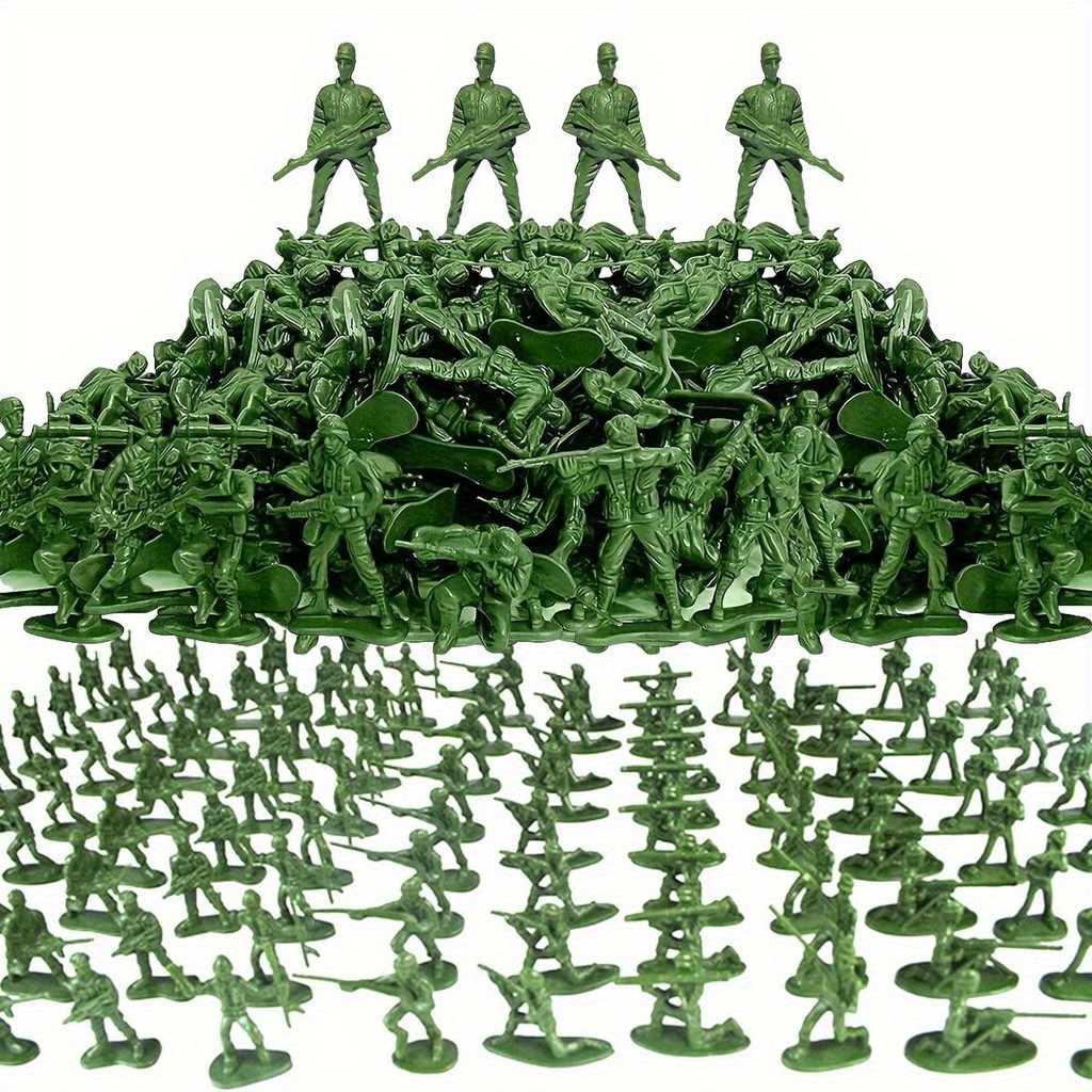 30pcs Plastic Army Men Action Figures Multiple fferent Poses Soler Model Set 1.96 Inches Red Green Y