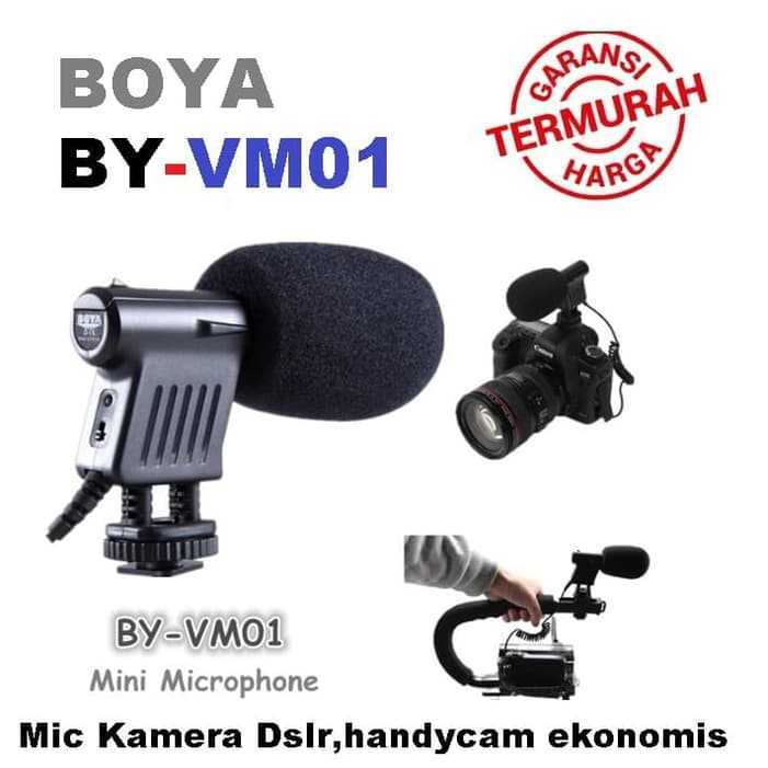 Microphone Boya BY VM01 Condenser Mic Kamera DSLR Handycam Profesional