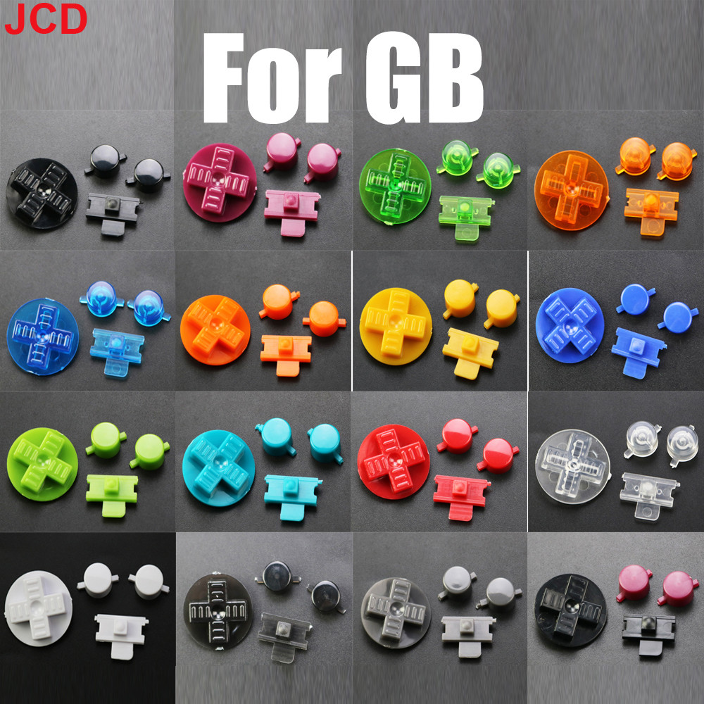 JCD 1set Tombol D-pad Berwarna-warni Untuk GameBoy Classic Untuk GB DMG Tombol A B Set Tombol DIY Pe