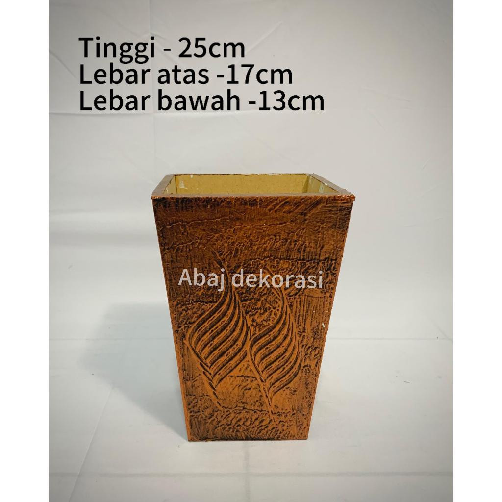 Pot bunga tinggi 25cm plastik aesthetic tamanan hias ruang tamu vas kayu dekorasi perlengkapan rumah