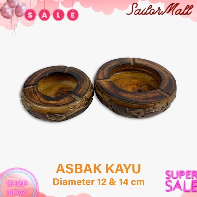 Asbak Kayu Ukir Tulisan Bali - Asbak Bali - Asbak Kayu - Asbak Rokok Kayu Murah - Bali Ashtray - Asb