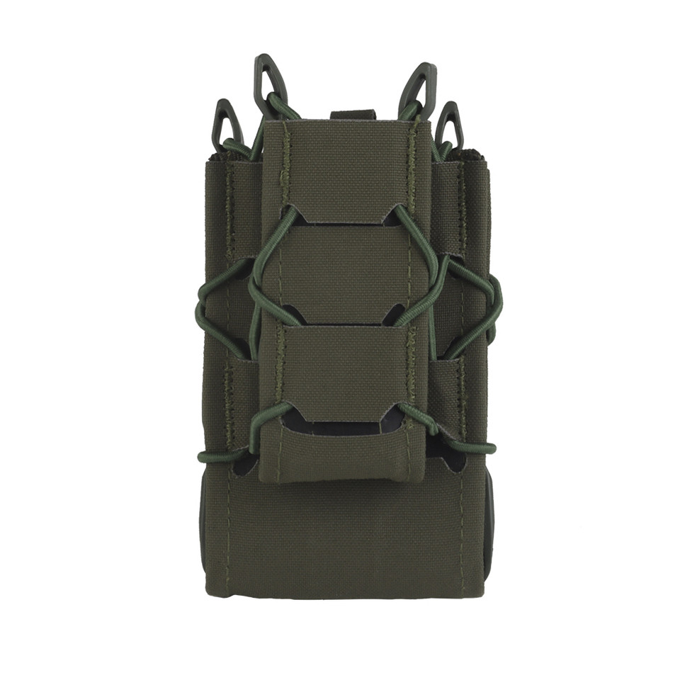 OPHIANTAC  AK AR M4 AR15 Double Decker Magazine 556 9mm Molle Magazine Pouch  Holder Bag Rifle Pisto