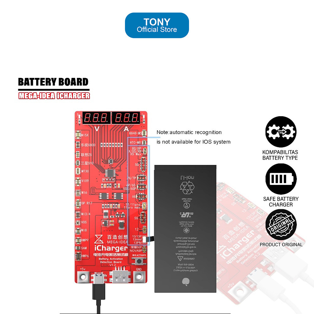 Battery Activation Board MEGA-IDEA - iCharger 3.0 iPhone Android Digital - MEGA-IDEA 3.0