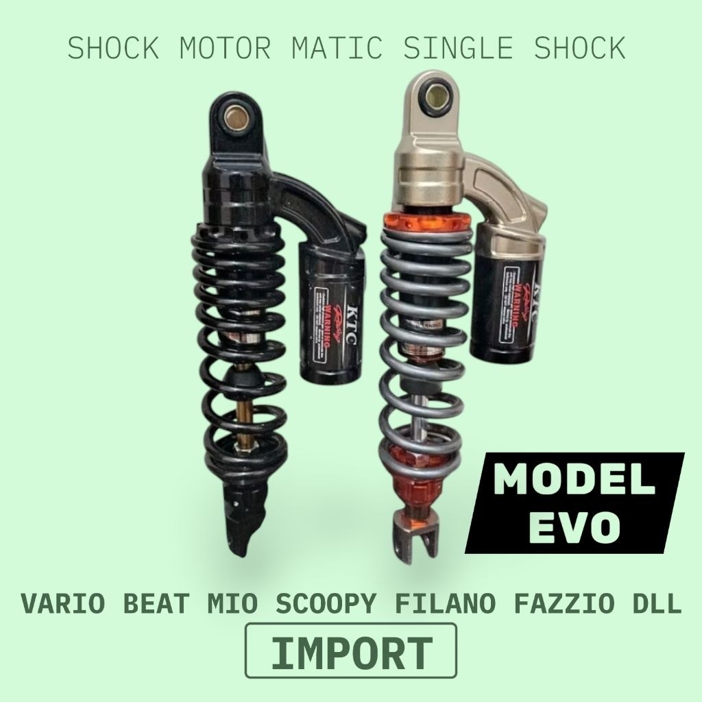 Shockbreaker KTC tipe Evo Shock KTC Metic Tabung Atas Ukuran 310 330MM Mio Fino Beat Vario 110 125 D
