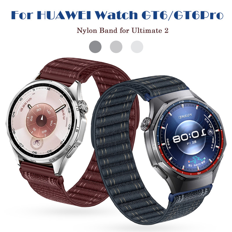Sport Loop Nylon Band Compatible with Huawei Wat GT6 46MM Soft Fabric Nylon Adjustable Strap for Hua