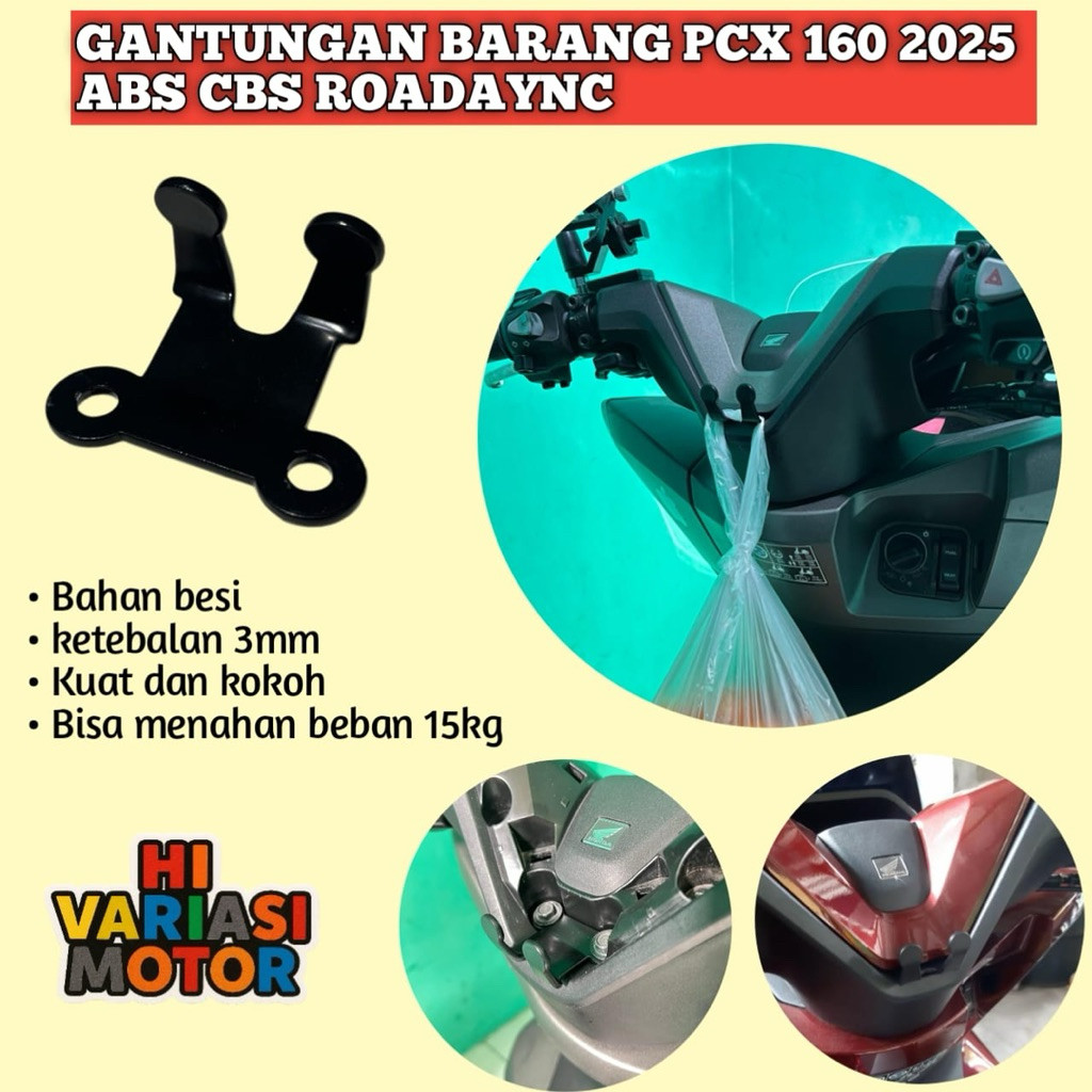 Gantungan Barang PCX 160 2025 2026 - Cantolan Cantelan Barang Pcx 160 2025 ABS CBS ROADSYNC
