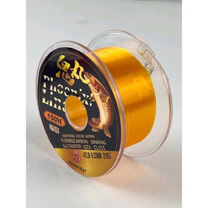 Promo Senar Pancing Fukushima Phoenix Line 150 meter Fluorocarbon Sinking Salt Water IGFA Class Coco