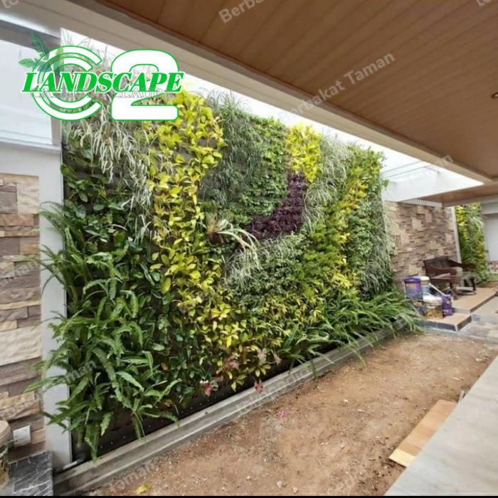 paket 50 Tanaman vertikal garden dan pupuk 2 kantong.