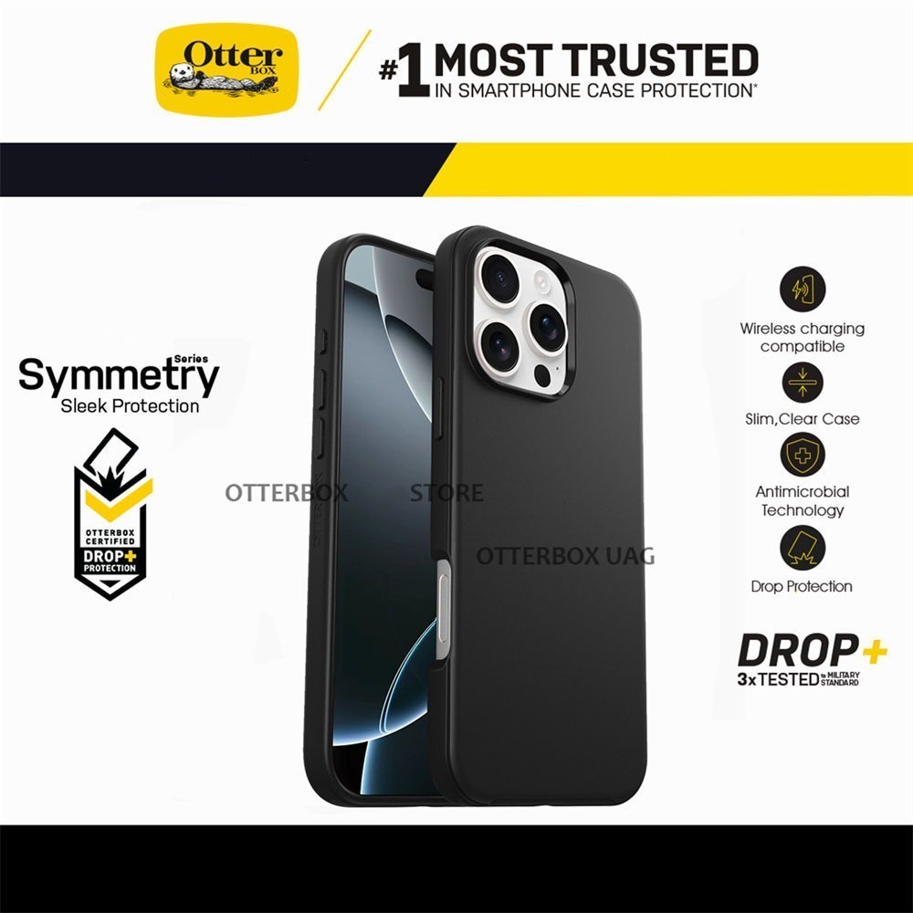 OtterBox Seri Symmetry dengan Casing untuk iPhone 11 12 13 15 14 16 Pro Max / XS Max / XR / XS / 8 7