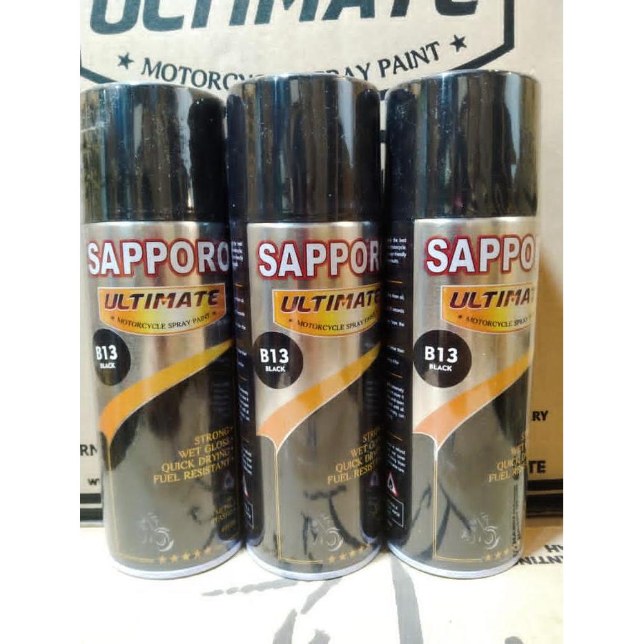pilok pilox cat sapporo ultimate b13 black hitam glossy hitam 400ml