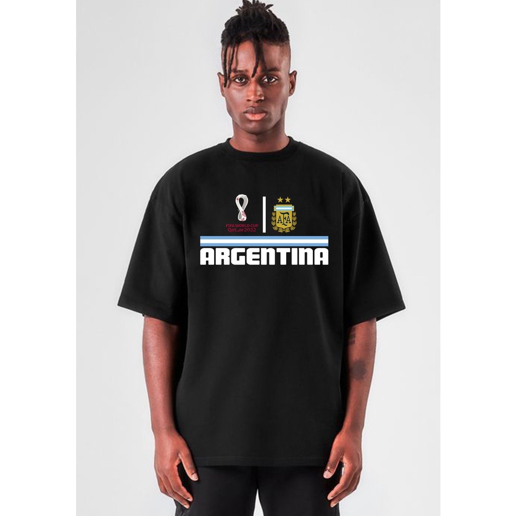 KAOS DISTRO PIALA DUNIA QATAR / KAOS DISTRO ARGENTINA MESSI / KAOS KATUN SABLON DIGITAL / BAJU BOLA 