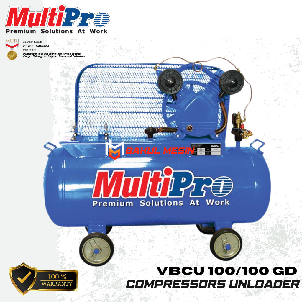Kompresor VBCU 100/100HS 1HP MULTIPRO MESIN KOMPRESOR ANGIN UNLOADER 1 HP