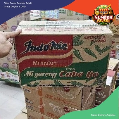 ED 04.26 - CTN 40S - MIE INDOMIE GORENG CABE IJO HIJAU ISI 40 PCS / MI INSTAN INDOMIE