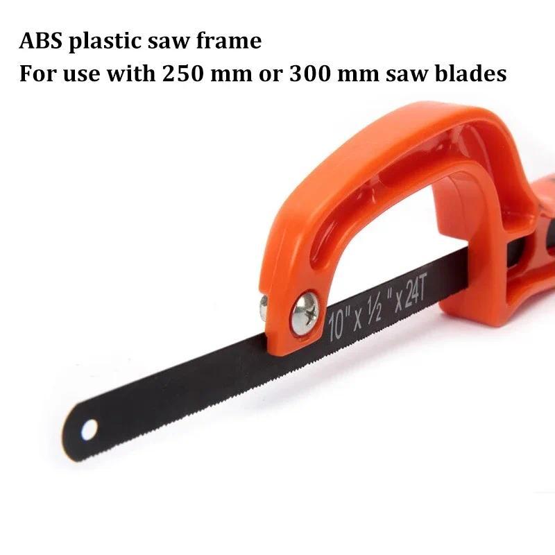 1PC Mini Saw Red Adjustable Hacksaw Woodworking Saw Portable Hand Saw Plastic Handle Hand Tool Garde