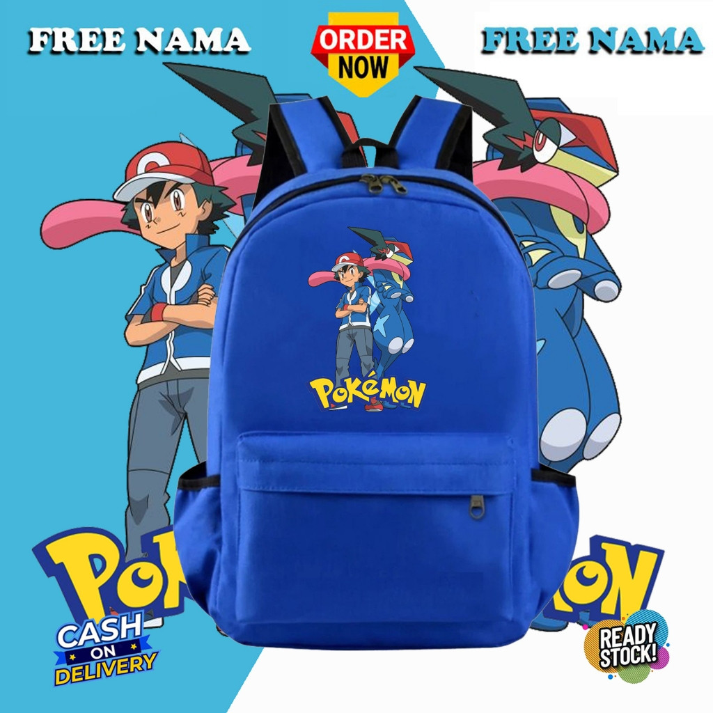 Tas Ransel Anak Sekolah Pikachu Pokemon / Ransel Anak Motif Pokemon Pikachu Gratis Nama - Tas Anak K