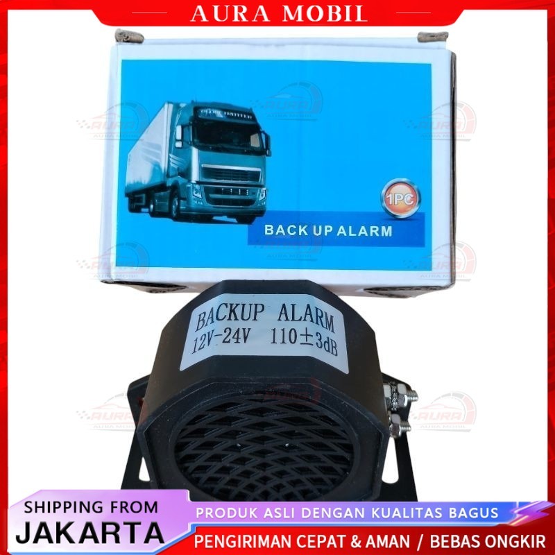 Alarm Mundur Mobil 1 Suara Back Horn/Klakson Mundur Truck & Bus 12V-24V -Aura Mobil