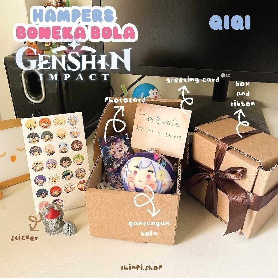Hampers Gantungan Bola Boneka Genshin Impact Anime Wibu Cosplayer Baal Furina Wriothesley Neuvillete