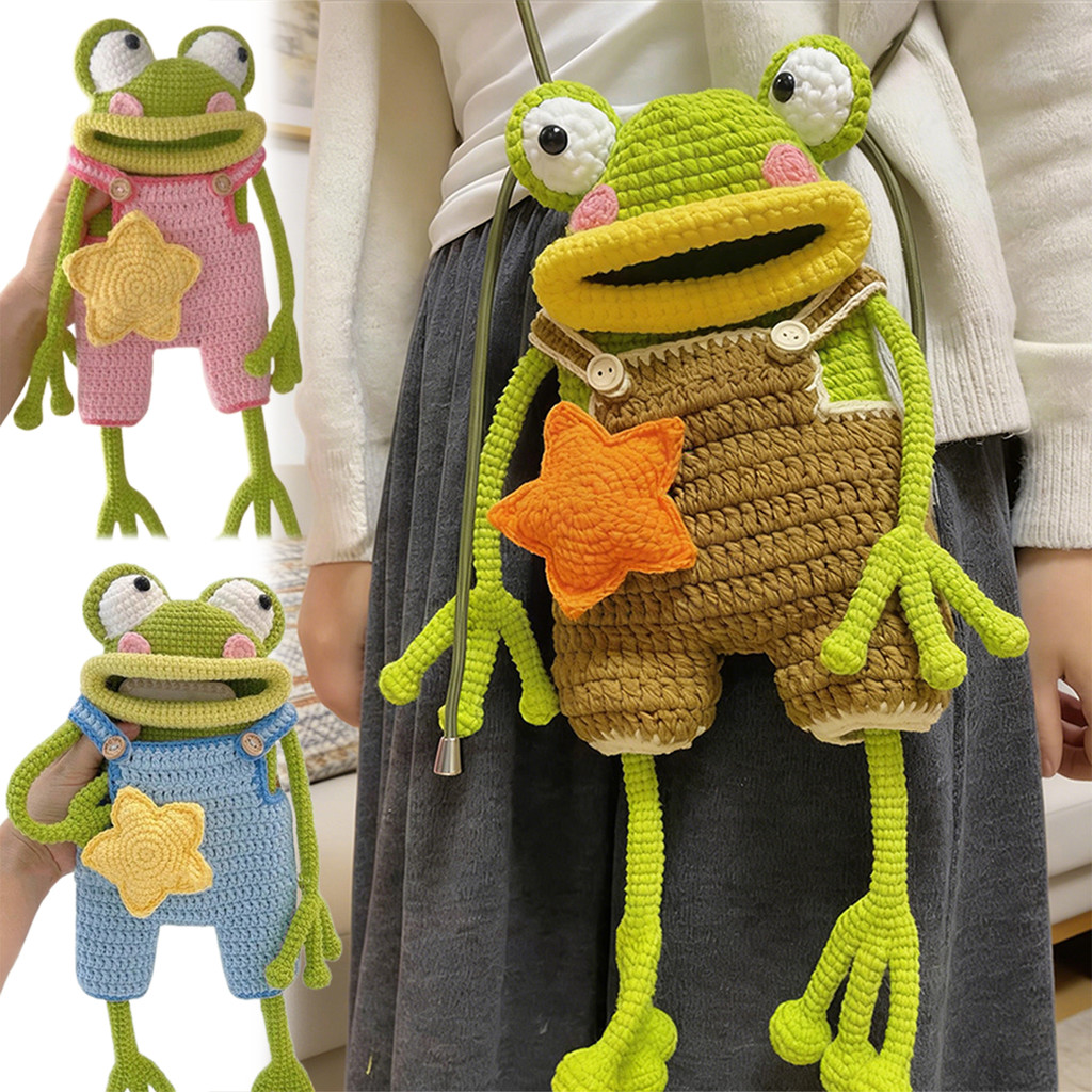 Frogs Crochet Phone Bag Crochet Cell Phone Bag Adorably Quirkys Design Women Crochet Purse