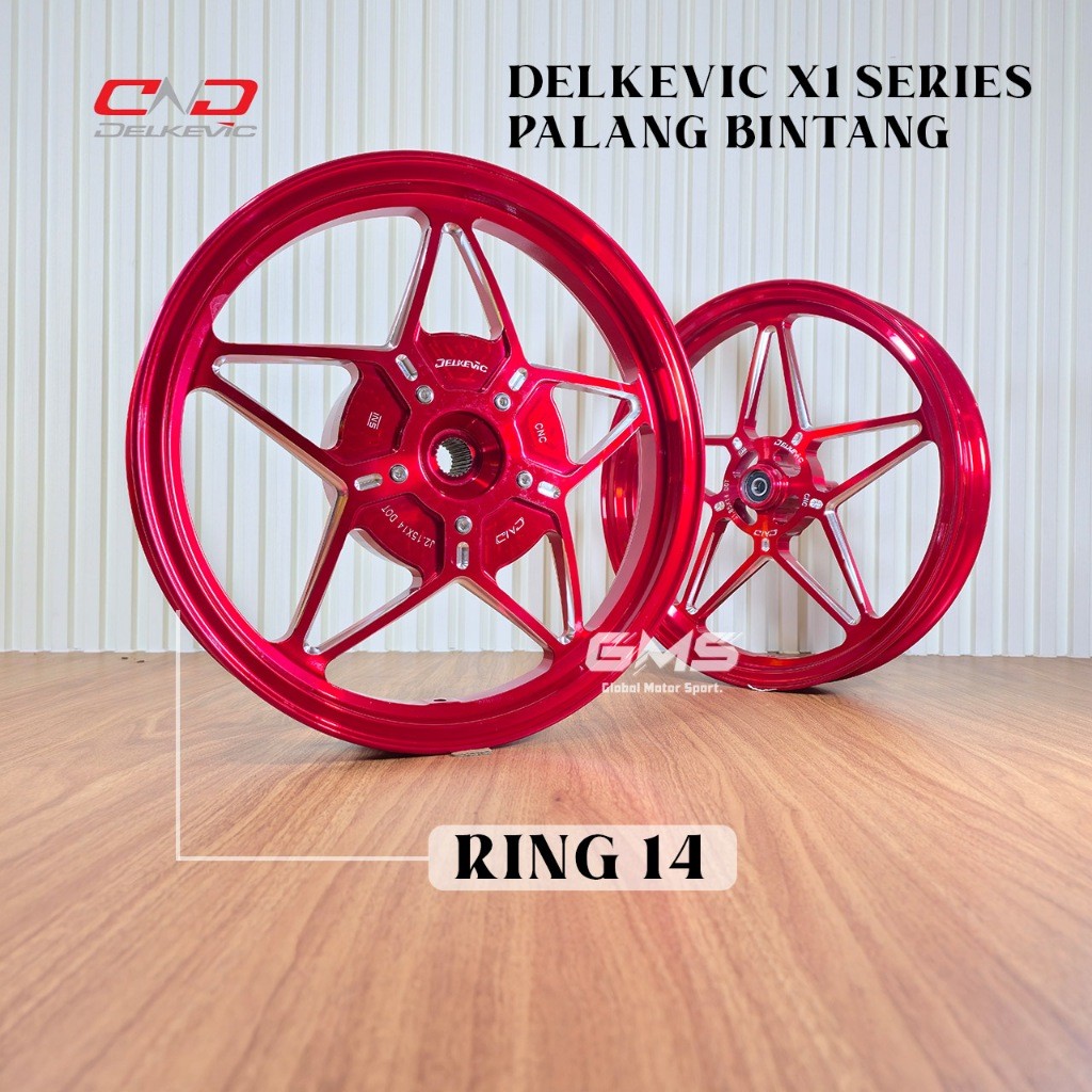 VELG DND DELKEVIC BINTANG X-1 VARIO 125 150 160  PNP RING 14 VELG MIO VLEG BEAT VELG VARIO SILVER VA