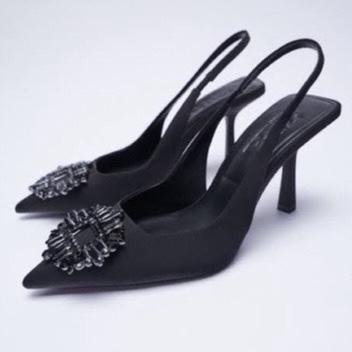 Sepatu Heels Wanita ZS 133 Sepatu Heels Wanita Sepatu Wanita Import - Black, 35