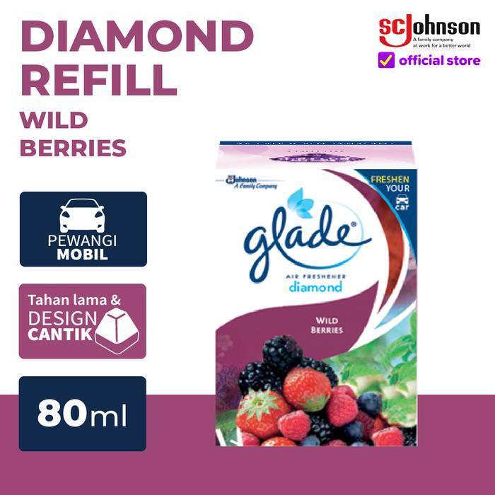 Glade Diamond Car Perfume Wild Berries Refill 80 ml