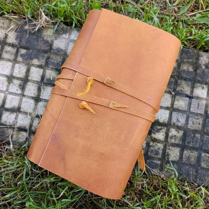 sketchbook Cover Buku Kulit Sapi Asli Binder Book A5 Vintage Jurnal Agenda Keren Motif Natural Prose