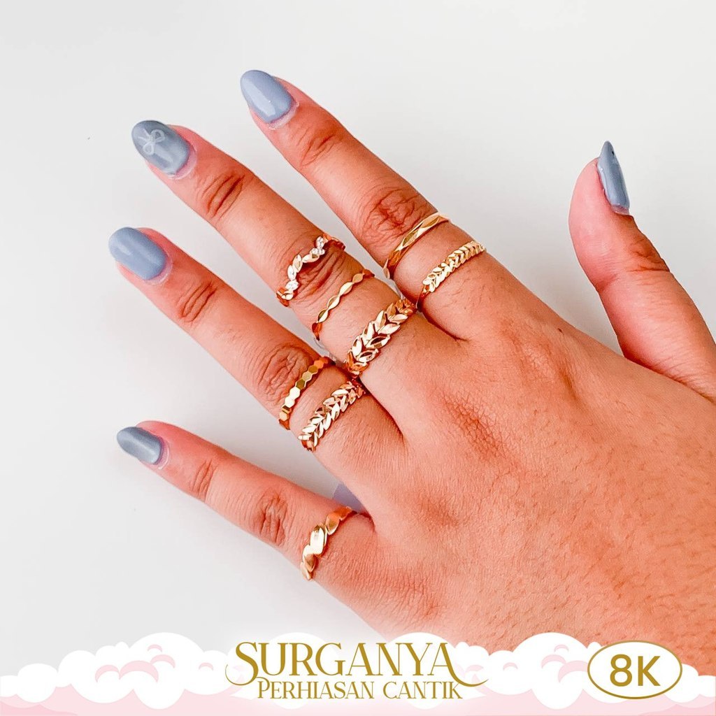 Macan Gold Cincin Emas Kadar 8K Cincin Model Polos Mirror Efect