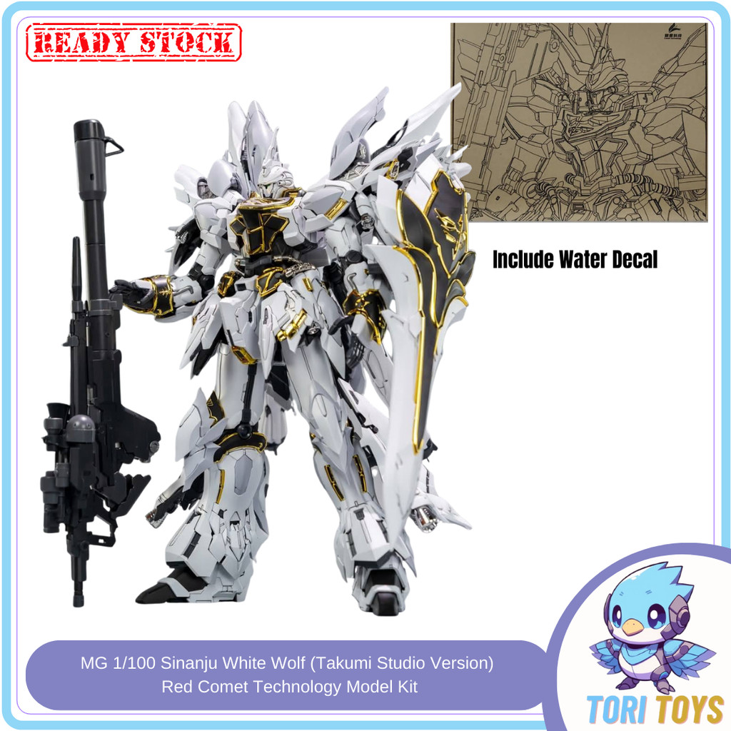 MG 1/100 MSN-06S Sinanju White Wolf Takumi Studio Version Red Comet Technology Model Kit