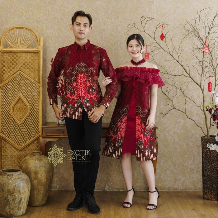 Promo Prosperity Couple Batik Pasangan Dewasa Imlek Exotik Batik - Dress, XS/SOri